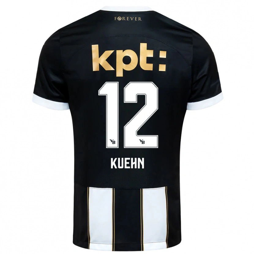 Danxen Hombre Camiseta Athena Kuehn #12 Negro Blanco 2ª Equipación 2025/26 La Camisa