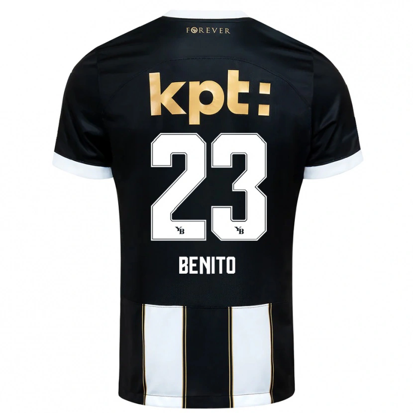 Danxen Hombre Camiseta Loris Benito #23 Negro Blanco 2ª Equipación 2025/26 La Camisa