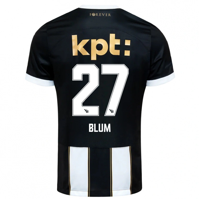Danxen Hombre Camiseta Lewin Blum #27 Negro Blanco 2ª Equipación 2025/26 La Camisa