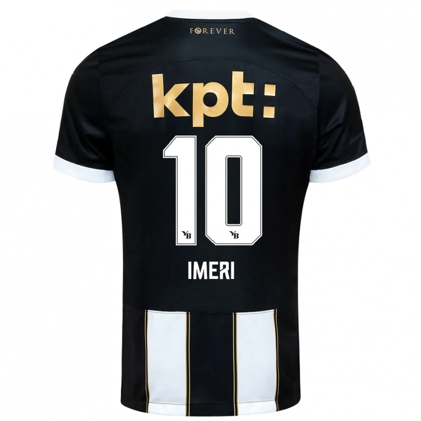Danxen Hombre Camiseta Kastriot Imeri #10 Negro Blanco 2ª Equipación 2025/26 La Camisa