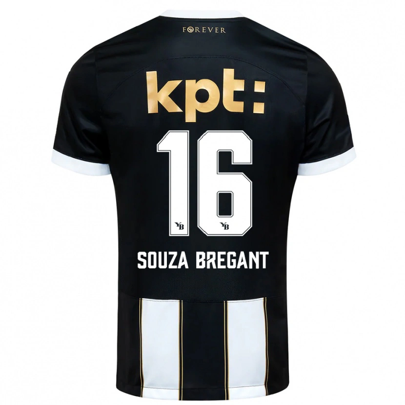 Danxen Hombre Camiseta Pietro Souza Bregant #16 Negro Blanco 2ª Equipación 2025/26 La Camisa