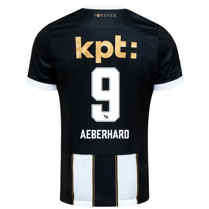 Danxen Hombre Camiseta Ben Aeberhard #9 Negro Blanco 2ª Equipación 2025/26 La Camisa