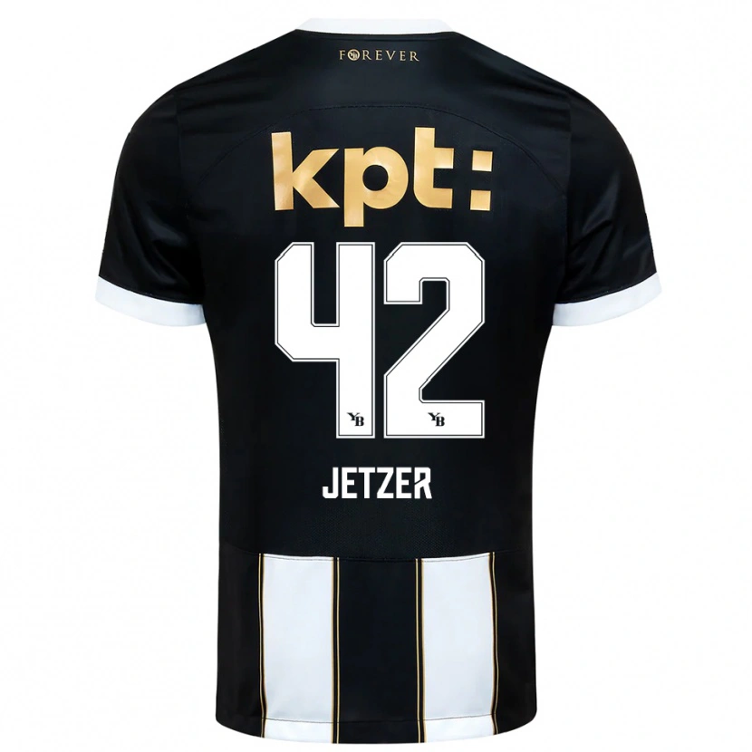 Danxen Hombre Camiseta Lorin Jetzer #42 Negro Blanco 2ª Equipación 2025/26 La Camisa