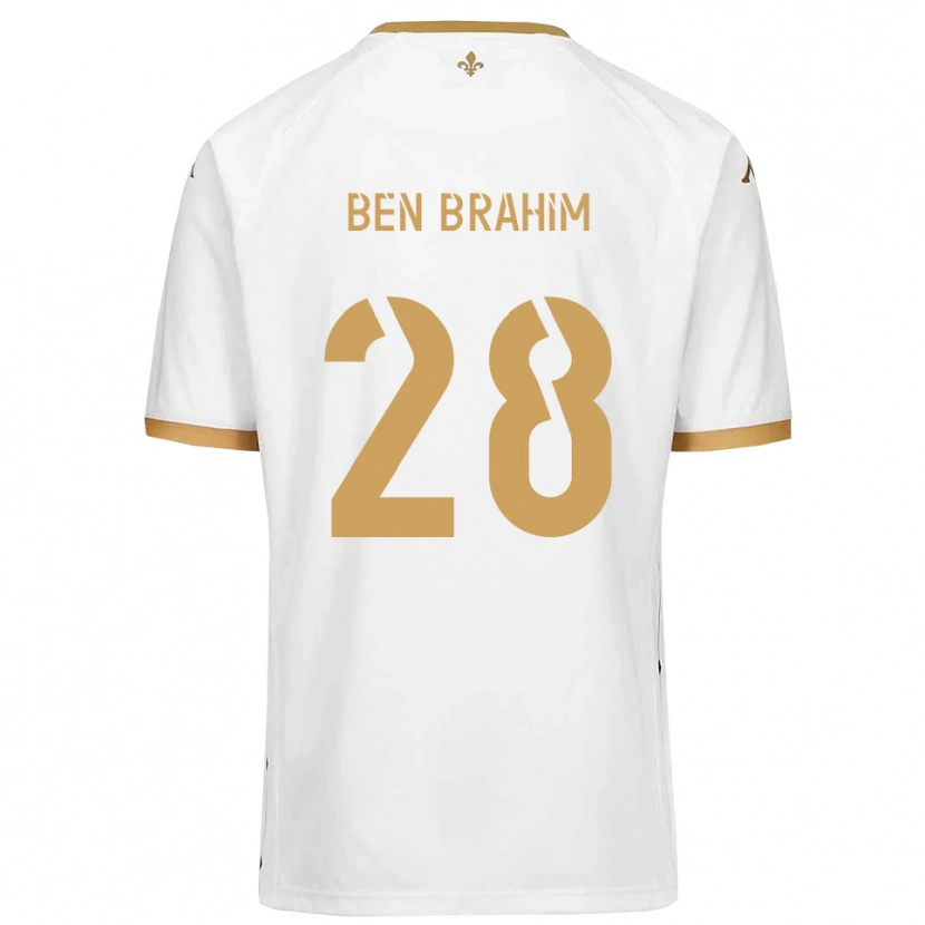 Danxen Hombre Camiseta Samir Ben Brahim #28 Blanco Dorado 2ª Equipación 2025/26 La Camisa