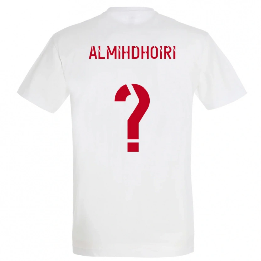Danxen Hombre Camiseta Younes Almihdhoiri #0 Blanco Rojo Amarillo 2ª Equipación 2025/26 La Camisa