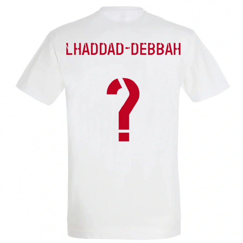 Danxen Hombre Camiseta Yanis Lhaddad-Debbah #0 Blanco Rojo Amarillo 2ª Equipación 2025/26 La Camisa