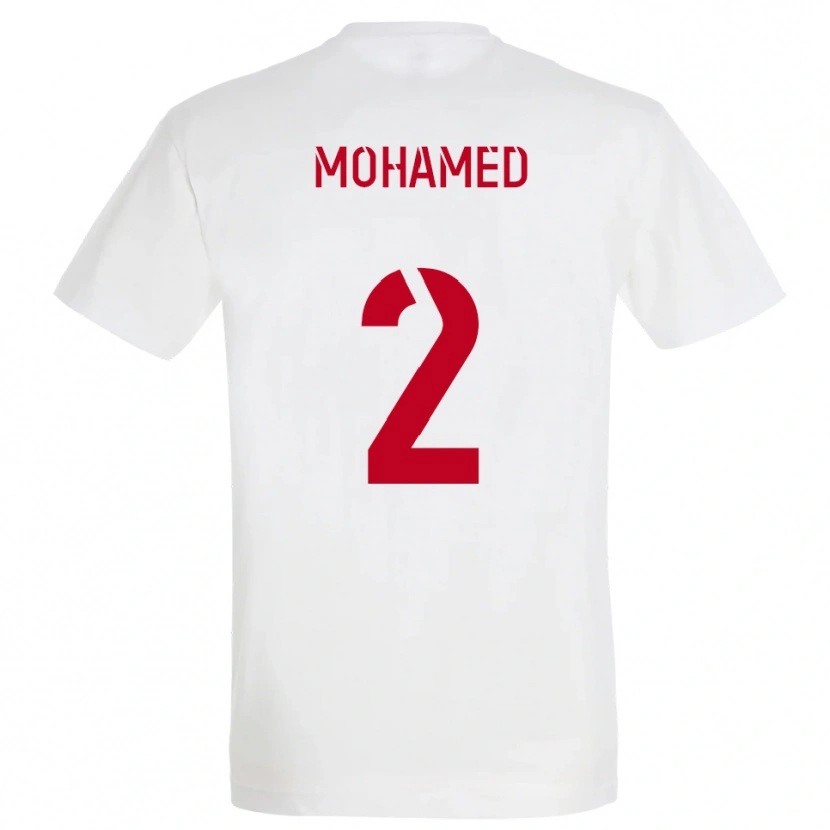 Danxen Hombre Camiseta Yanis Mohamed #2 Blanco Rojo Amarillo 2ª Equipación 2025/26 La Camisa