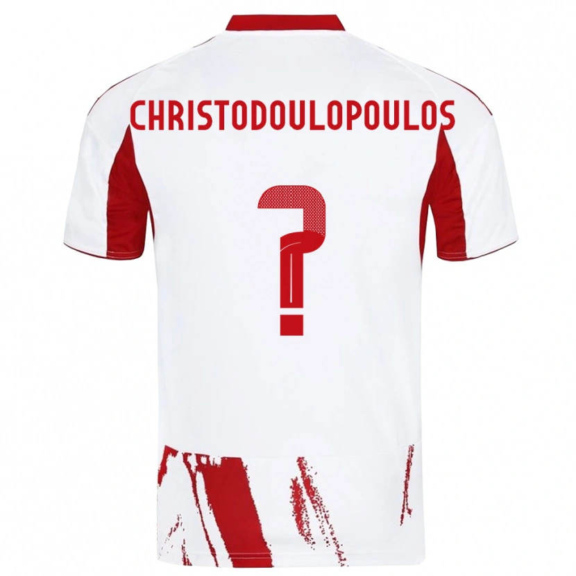 Danxen Hombre Camiseta Giannis Christodoulopoulos #0 Blanco Rojo 2ª Equipación 2025/26 La Camisa