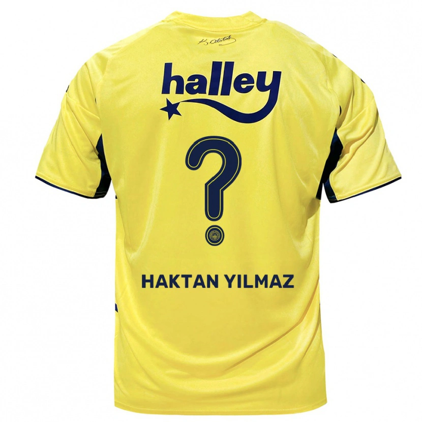 Danxen Hombre Camiseta Haktan Yılmaz #0 Amarillo Marino 2ª Equipación 2025/26 La Camisa