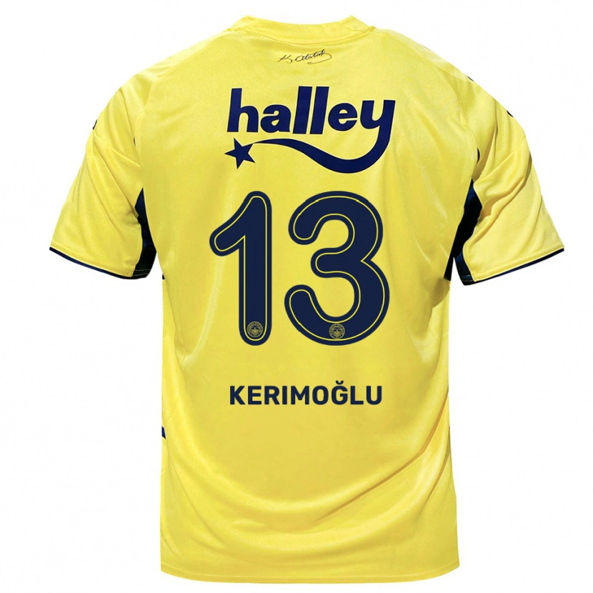 Danxen Hombre Camiseta Zeynep Kerimoğlu #13 Amarillo Marino 2ª Equipación 2025/26 La Camisa