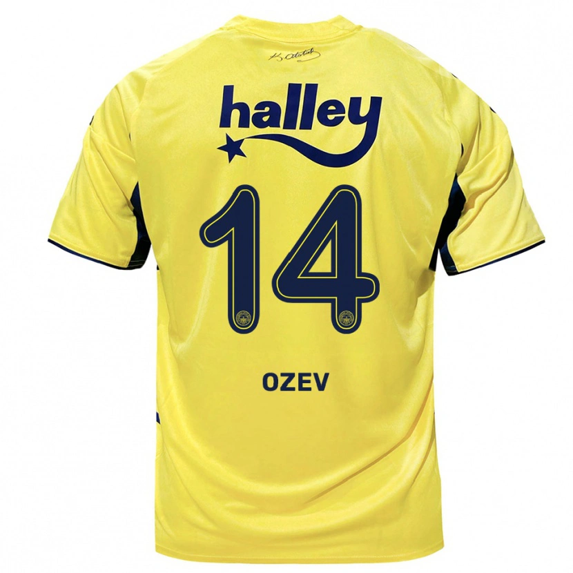 Danxen Hombre Camiseta Ümran Özev #14 Amarillo Marino 2ª Equipación 2025/26 La Camisa