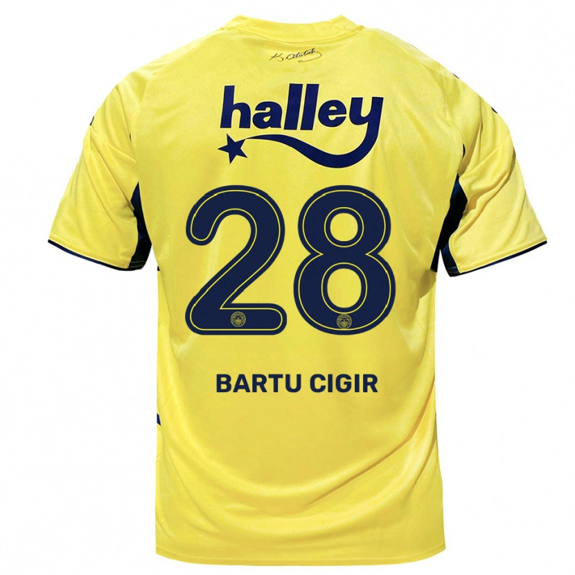 Danxen Hombre Camiseta Can Bartu Çığır #28 Amarillo Marino 2ª Equipación 2025/26 La Camisa