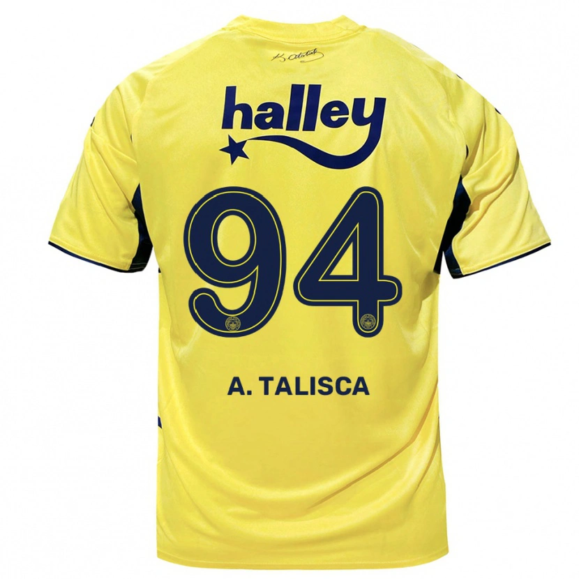 Danxen Hombre Camiseta Talisca #94 Amarillo Marino 2ª Equipación 2025/26 La Camisa