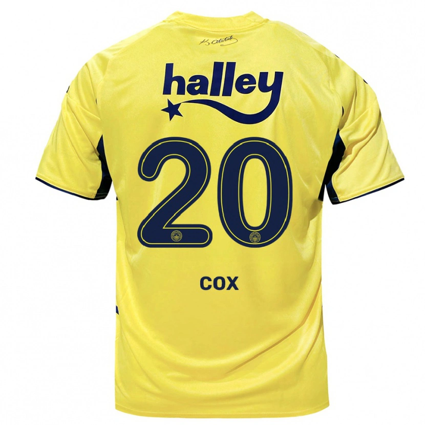 Danxen Hombre Camiseta Marta Cox #20 Amarillo Marino 2ª Equipación 2025/26 La Camisa