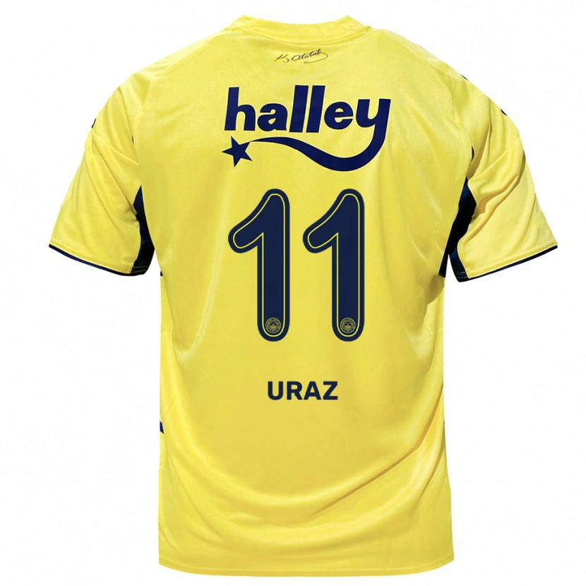 Danxen Hombre Camiseta Yağmur Uraz #11 Amarillo Marino 2ª Equipación 2025/26 La Camisa