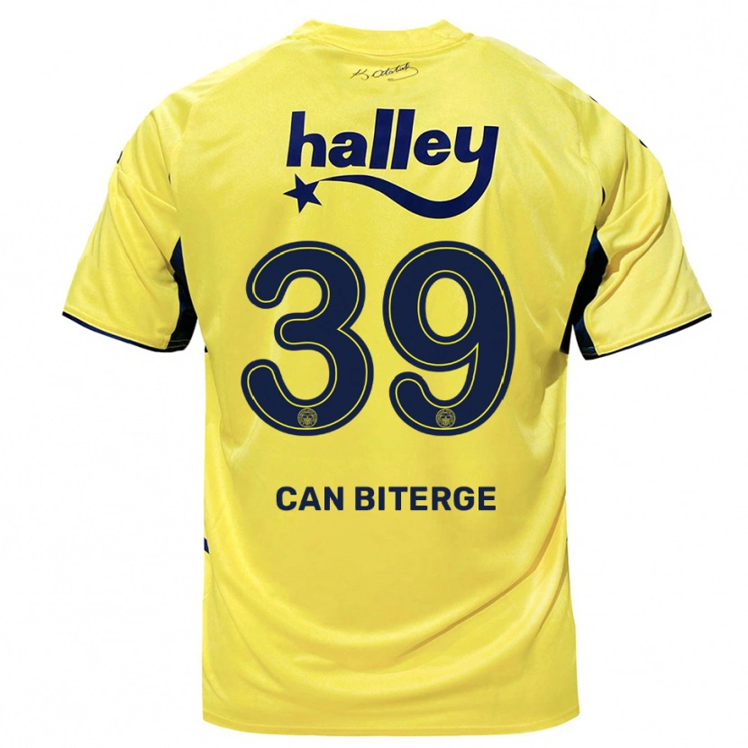 Danxen Hombre Camiseta Engin Can Biterge #39 Amarillo Marino 2ª Equipación 2025/26 La Camisa