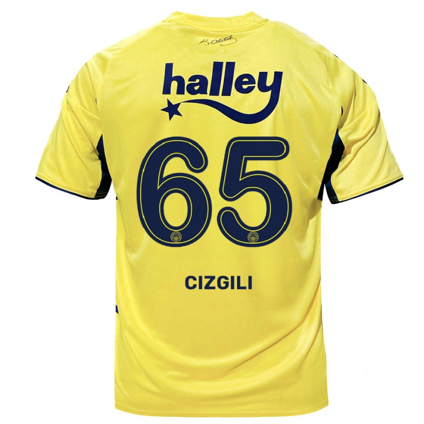 Danxen Hombre Camiseta Muharrem Cizgili #65 Amarillo Marino 2ª Equipación 2025/26 La Camisa