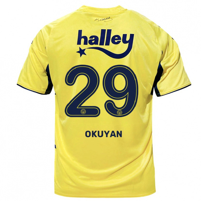 Danxen Hombre Camiseta Mevlüde Okuyan #29 Amarillo Marino 2ª Equipación 2025/26 La Camisa