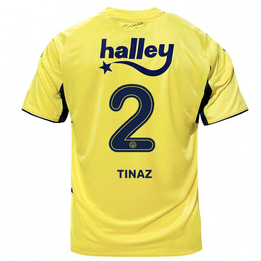 Danxen Hombre Camiseta Altuğ Tınaz #2 Amarillo Marino 2ª Equipación 2025/26 La Camisa