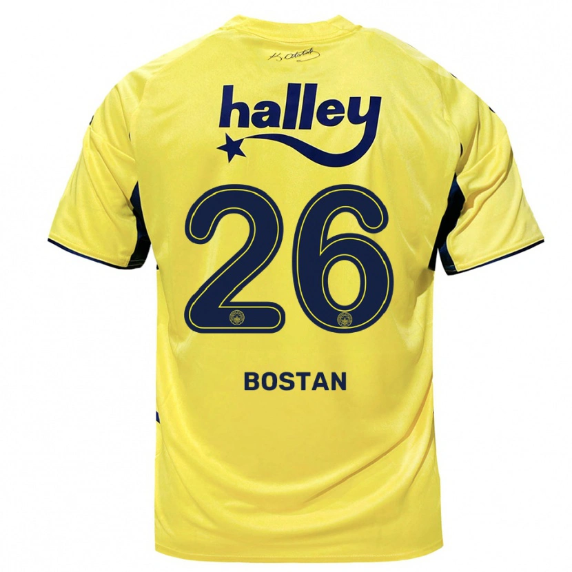 Danxen Hombre Camiseta Anil Bostan #26 Amarillo Marino 2ª Equipación 2025/26 La Camisa
