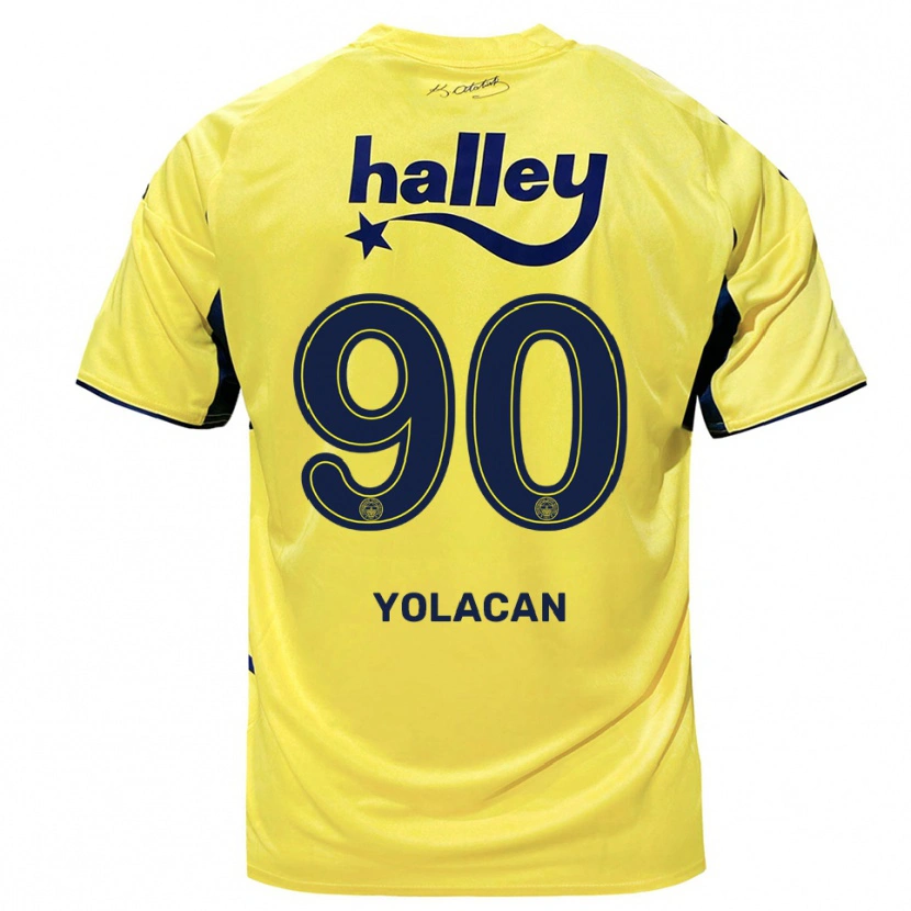 Danxen Hombre Camiseta Baran Yolaçan #90 Amarillo Marino 2ª Equipación 2025/26 La Camisa