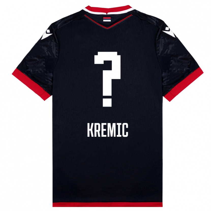 Danxen Hombre Camiseta Luka Kremic #0 Negro Rojo 2ª Equipación 2025/26 La Camisa