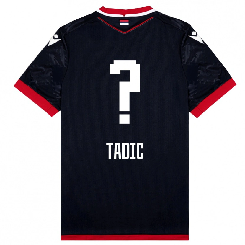 Danxen Hombre Camiseta Luka Tadic #0 Negro Rojo 2ª Equipación 2025/26 La Camisa