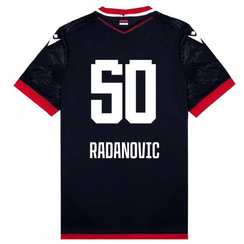 Danxen Hombre Camiseta Savo Radanovic #50 Negro Rojo 2ª Equipación 2025/26 La Camisa