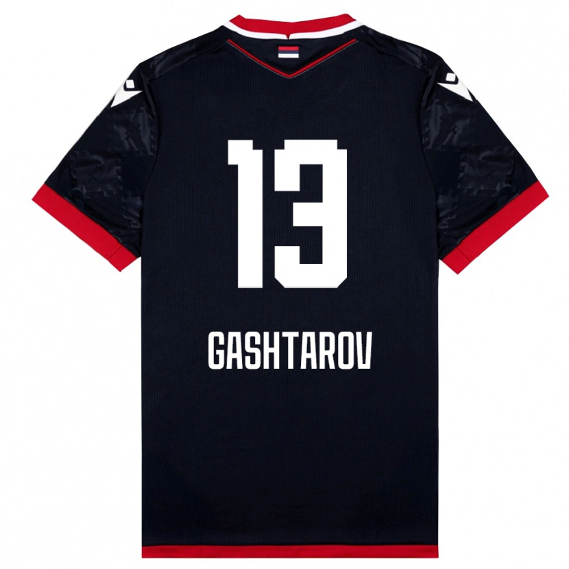 Danxen Hombre Camiseta Matej Gashtarov #13 Negro Rojo 2ª Equipación 2025/26 La Camisa
