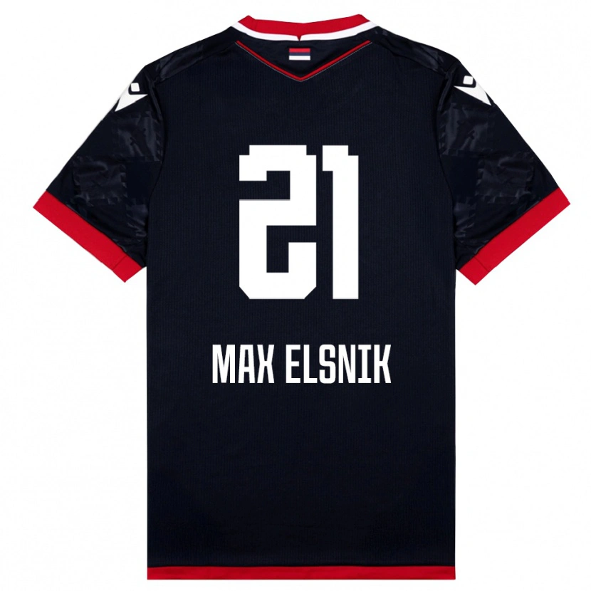 Danxen Hombre Camiseta Timi Max Elsnik #21 Negro Rojo 2ª Equipación 2025/26 La Camisa