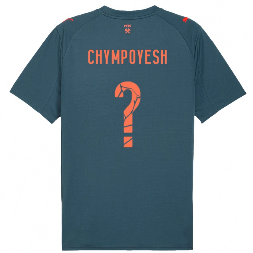 Danxen Hombre Camiseta Vladyslav Chympoyesh #0 Marino Rojo 2ª Equipación 2025/26 La Camisa