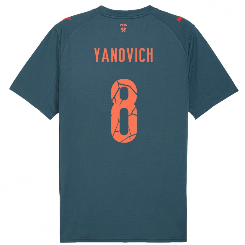 Danxen Hombre Camiseta Yevgen Yanovich #8 Marino Rojo 2ª Equipación 2025/26 La Camisa