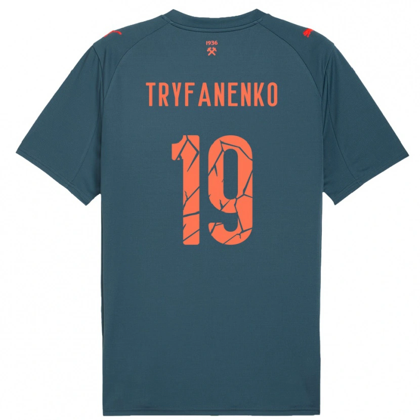 Danxen Hombre Camiseta Bogdan Tryfanenko #19 Marino Rojo 2ª Equipación 2025/26 La Camisa