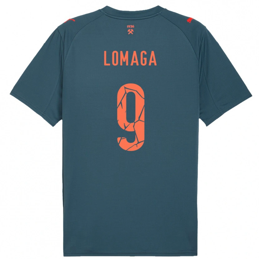 Danxen Hombre Camiseta Oleksandr Lomaga #9 Marino Rojo 2ª Equipación 2025/26 La Camisa