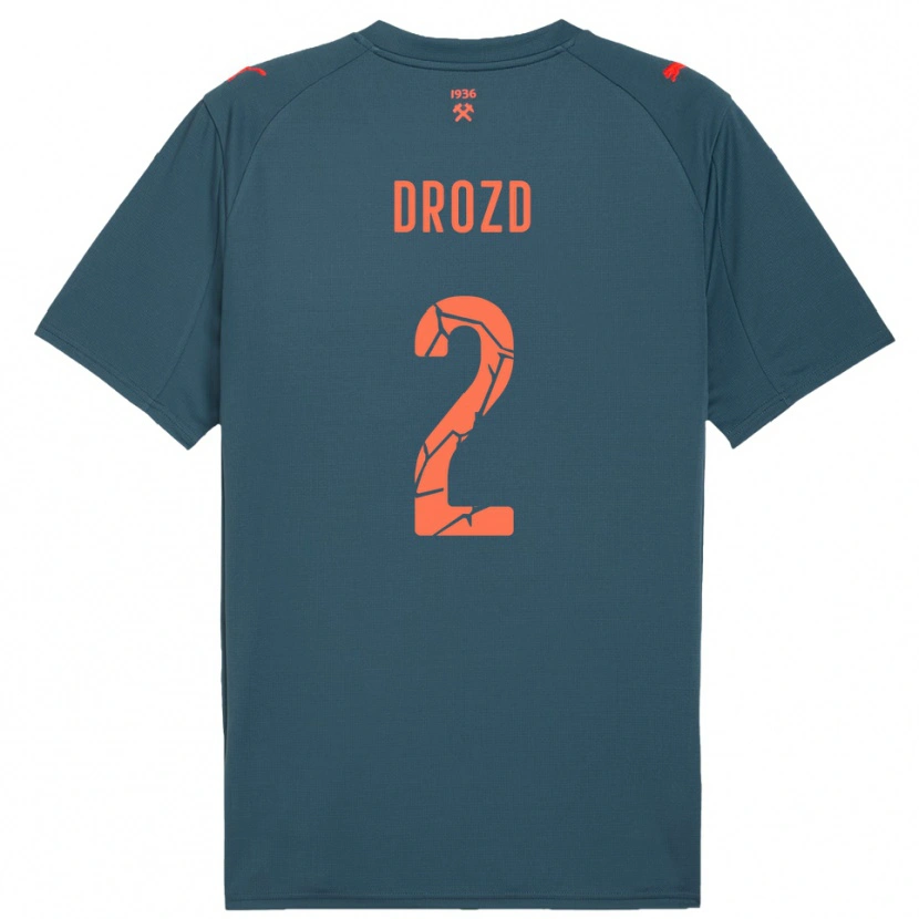 Danxen Hombre Camiseta Anton Drozd #2 Marino Rojo 2ª Equipación 2025/26 La Camisa