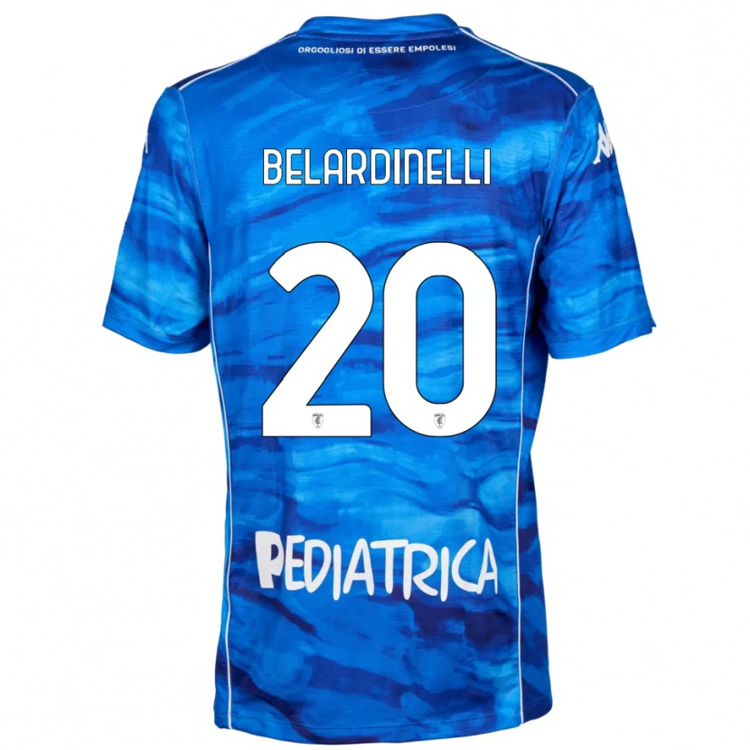 Danxen Mujer Camiseta Luca Belardinelli #20 Azul Blanco 1ª Equipación 2025/26 La Camisa