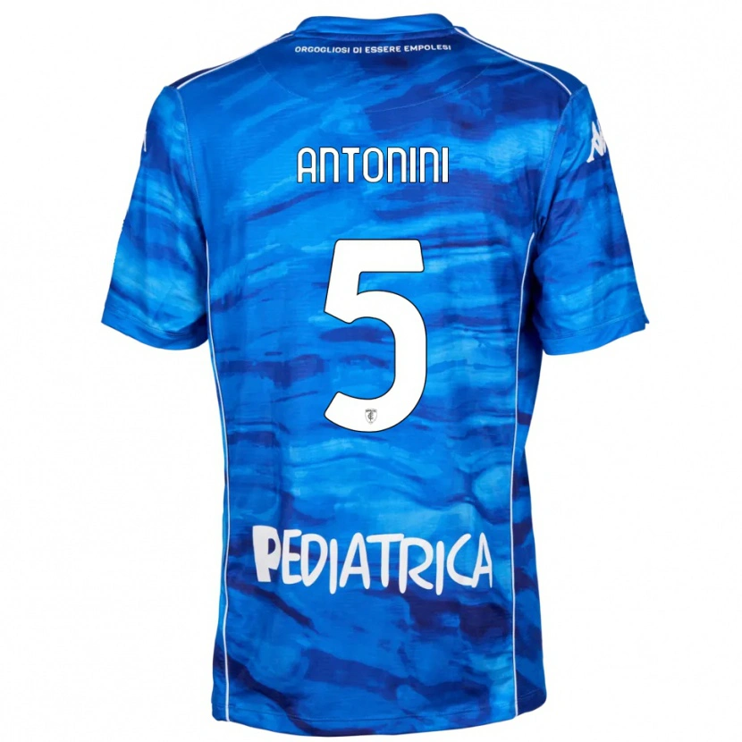 Danxen Mujer Camiseta Diego Antonini #5 Azul Blanco 1ª Equipación 2025/26 La Camisa