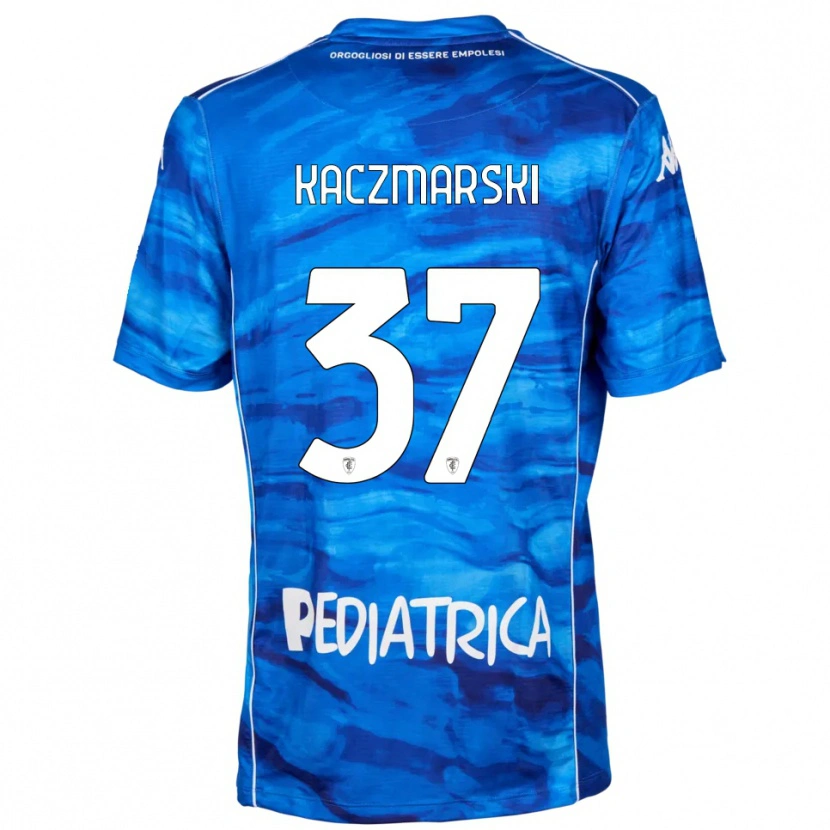 Danxen Mujer Camiseta Iwo Kaczmarski #37 Azul Blanco 1ª Equipación 2025/26 La Camisa