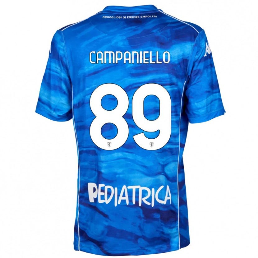 Danxen Mujer Camiseta Thomas Campaniello #89 Azul Blanco 1ª Equipación 2025/26 La Camisa