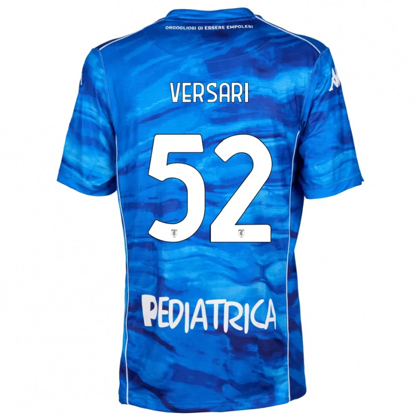 Danxen Mujer Camiseta Francesco Versari #52 Azul Blanco 1ª Equipación 2025/26 La Camisa