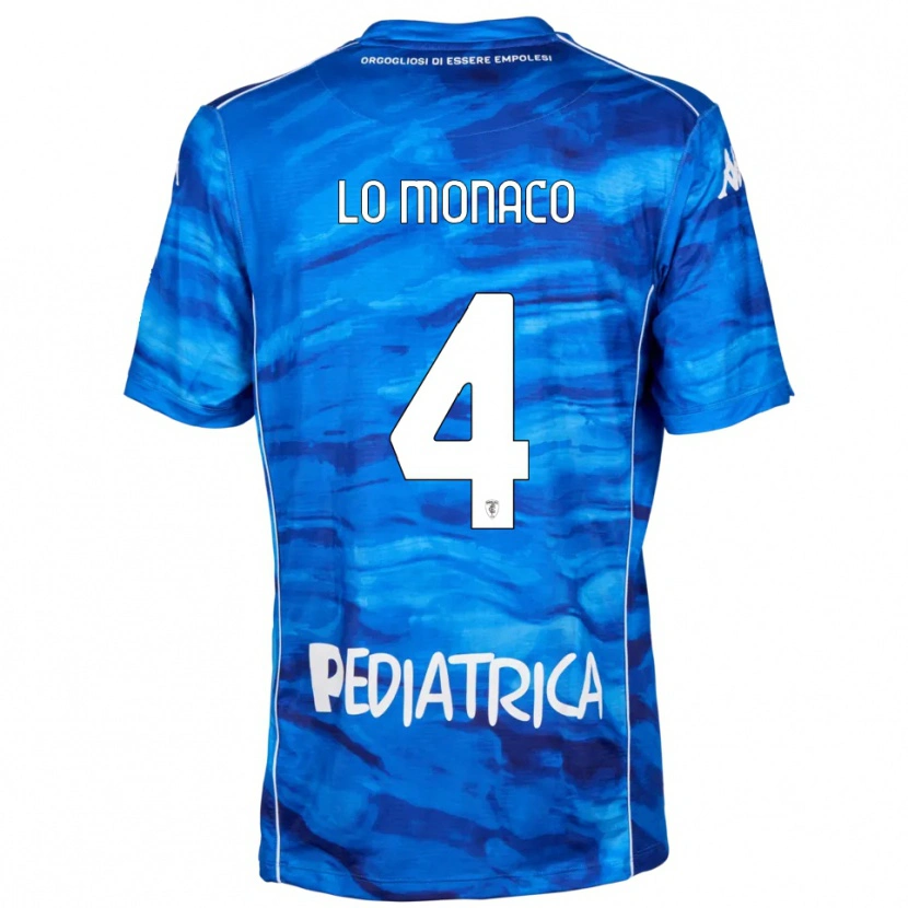 Danxen Mujer Camiseta Luca Lo Monaco #4 Azul Blanco 1ª Equipación 2025/26 La Camisa