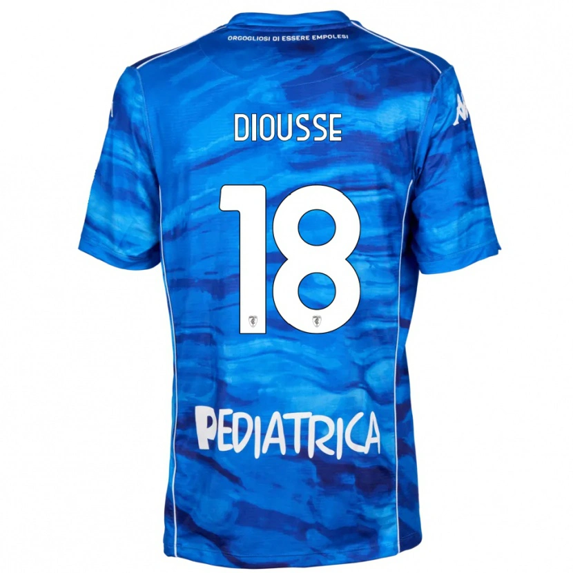 Danxen Mujer Camiseta Birahim Diousse #18 Azul Blanco 1ª Equipación 2025/26 La Camisa