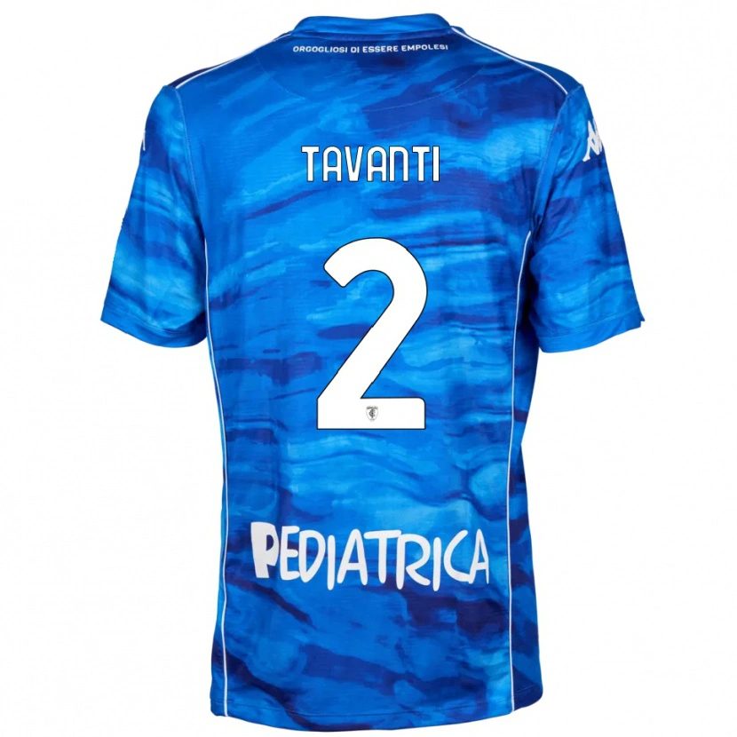 Danxen Mujer Camiseta Samuele Tavanti #2 Azul Blanco 1ª Equipación 2025/26 La Camisa