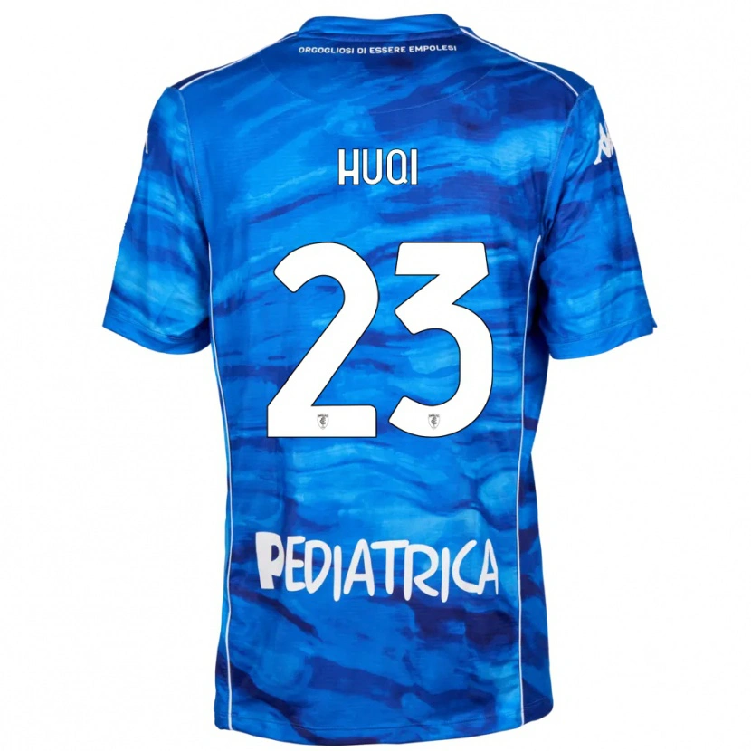 Danxen Mujer Camiseta Mattia Huqi #23 Azul Blanco 1ª Equipación 2025/26 La Camisa
