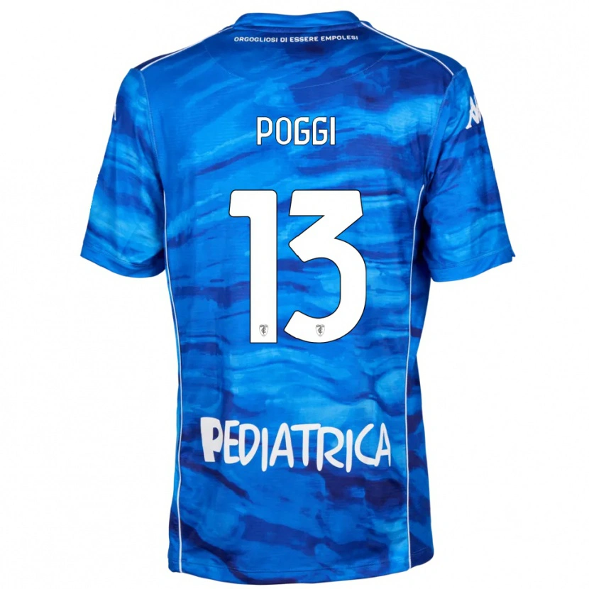 Danxen Mujer Camiseta Riccardo Poggi #13 Azul Blanco 1ª Equipación 2025/26 La Camisa
