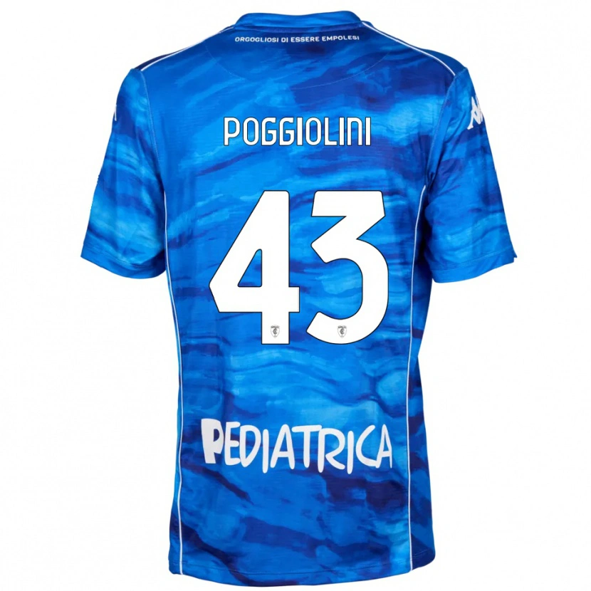 Danxen Mujer Camiseta Duccio Poggiolini #43 Azul Blanco 1ª Equipación 2025/26 La Camisa