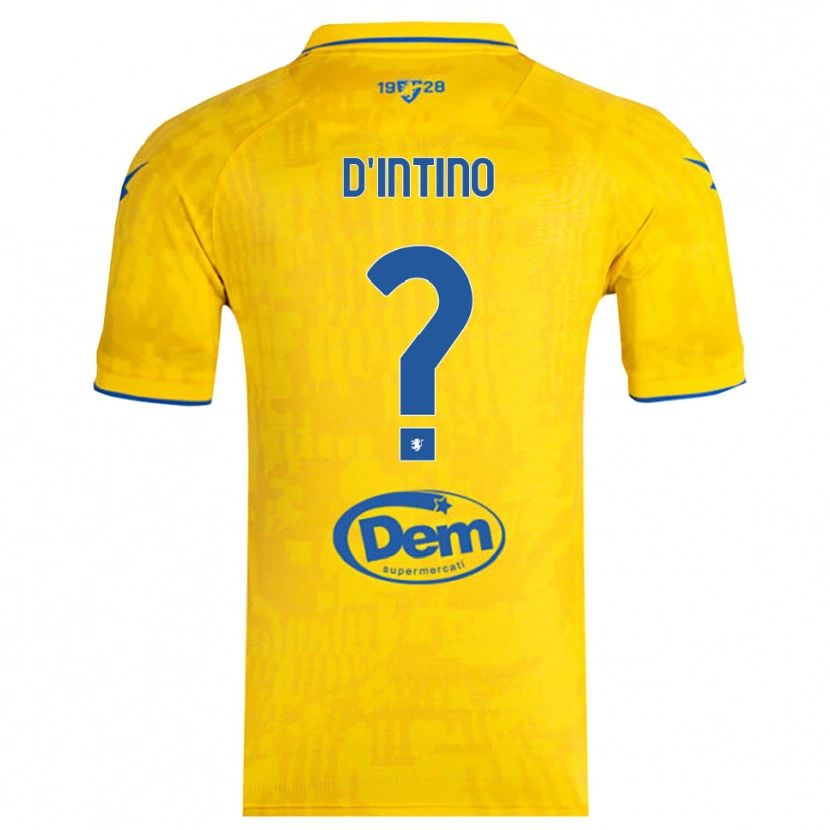Danxen Mujer Camiseta Damiano D'intino #0 Amarillo Azul 1ª Equipación 2025/26 La Camisa