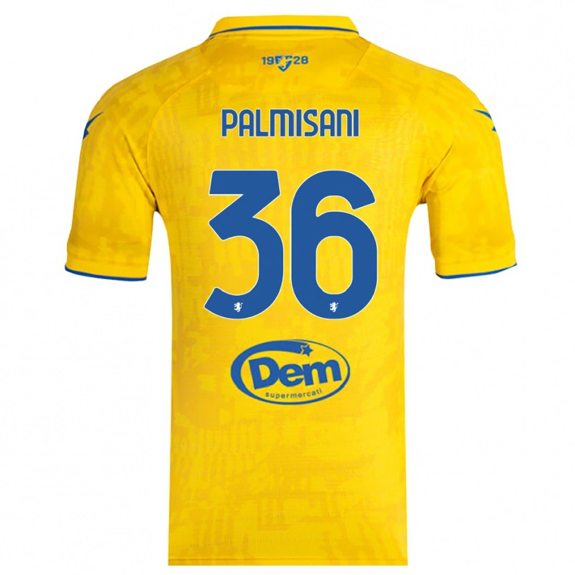 Danxen Mujer Camiseta Lorenzo Palmisani #36 Amarillo Azul 1ª Equipación 2025/26 La Camisa