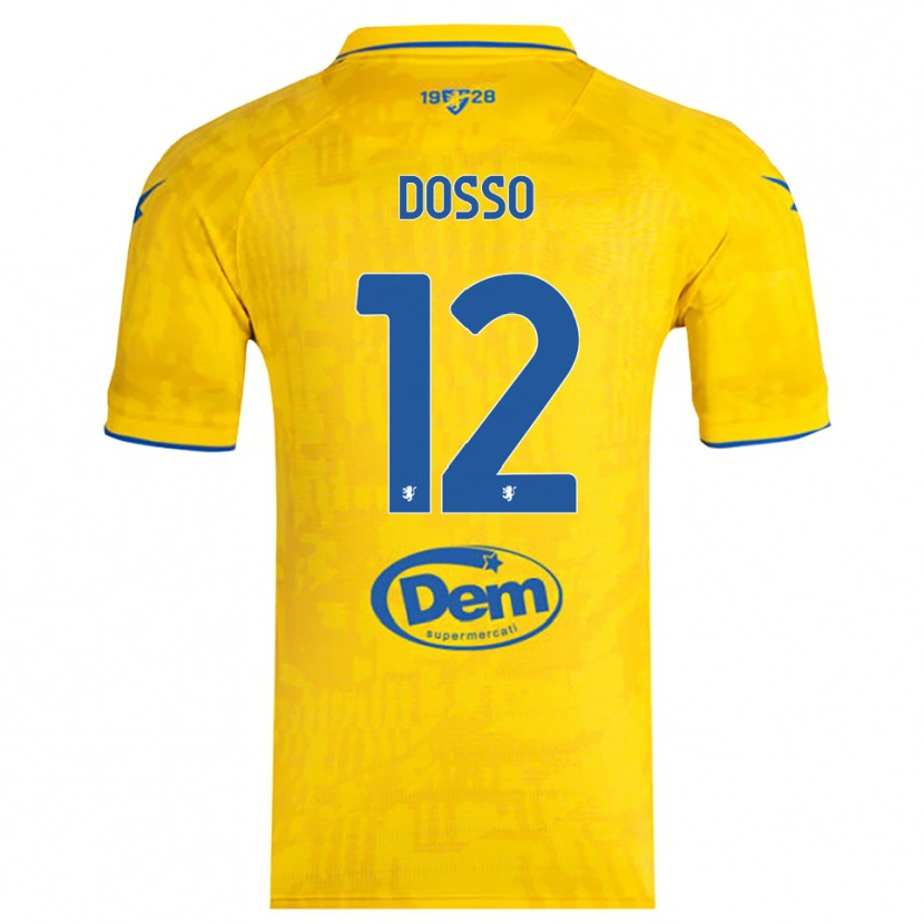 Danxen Mujer Camiseta Aboubaka Dosso #12 Amarillo Azul 1ª Equipación 2025/26 La Camisa