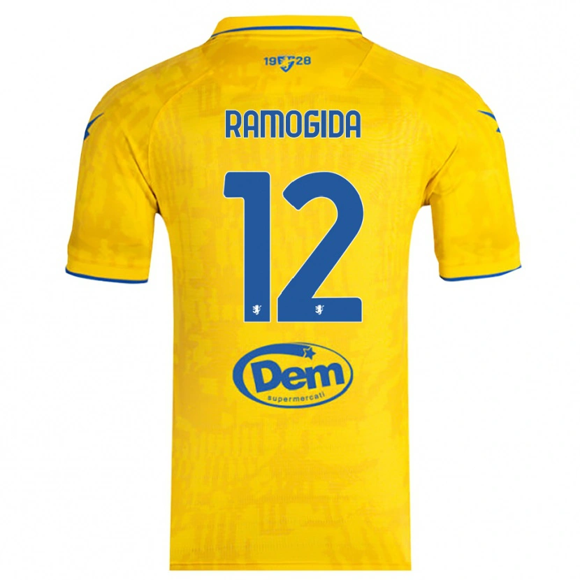 Danxen Mujer Camiseta Tommaso Ramogida #12 Amarillo Azul 1ª Equipación 2025/26 La Camisa